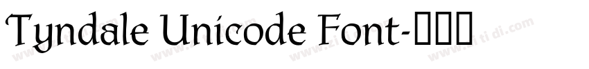 Tyndale Unicode Font字体转换